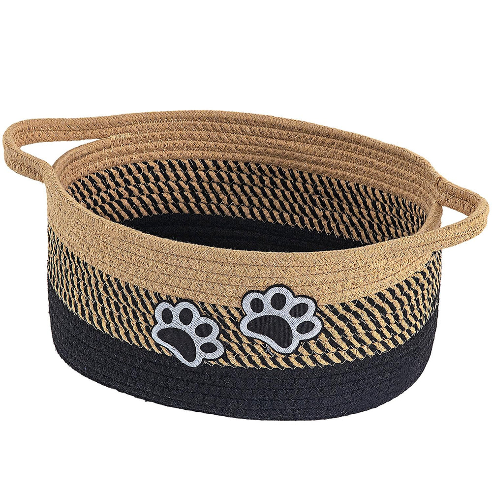Ushang Pet small woven cotton rope organizer bin for clutter-free spaces.