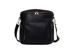USRA premium leather diaper bag backpack with elegant texture for daily use