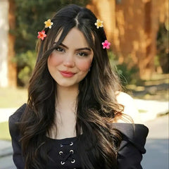 USUKUSI floral-design clips add bright, playful touch to any hairstyle.