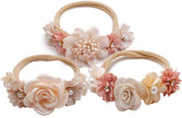 Utaly flower headband set for baby girls, soft and stylish for photos