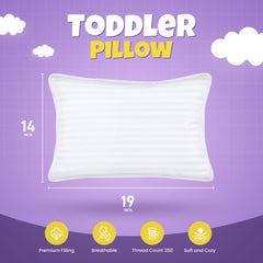 Utopia Bedding toddler pillow 14x19 offers compact size for toddlers.
