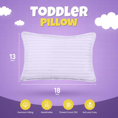 Utopia Bedding lavender toddler pillow texture closeup highlighting cotton blend softness.