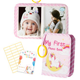 UTOPLIKEY My First Photo Album unicorn cover promotes safe, curious exploration for babies