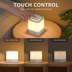 uuffoo touch-control LED night light showing intuitive controls for brightness and color changes.