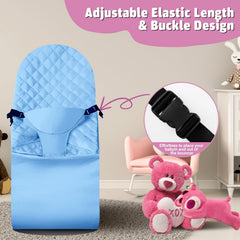 UWSTE blue seat cover with elastic for a snug, adjustable fit.
