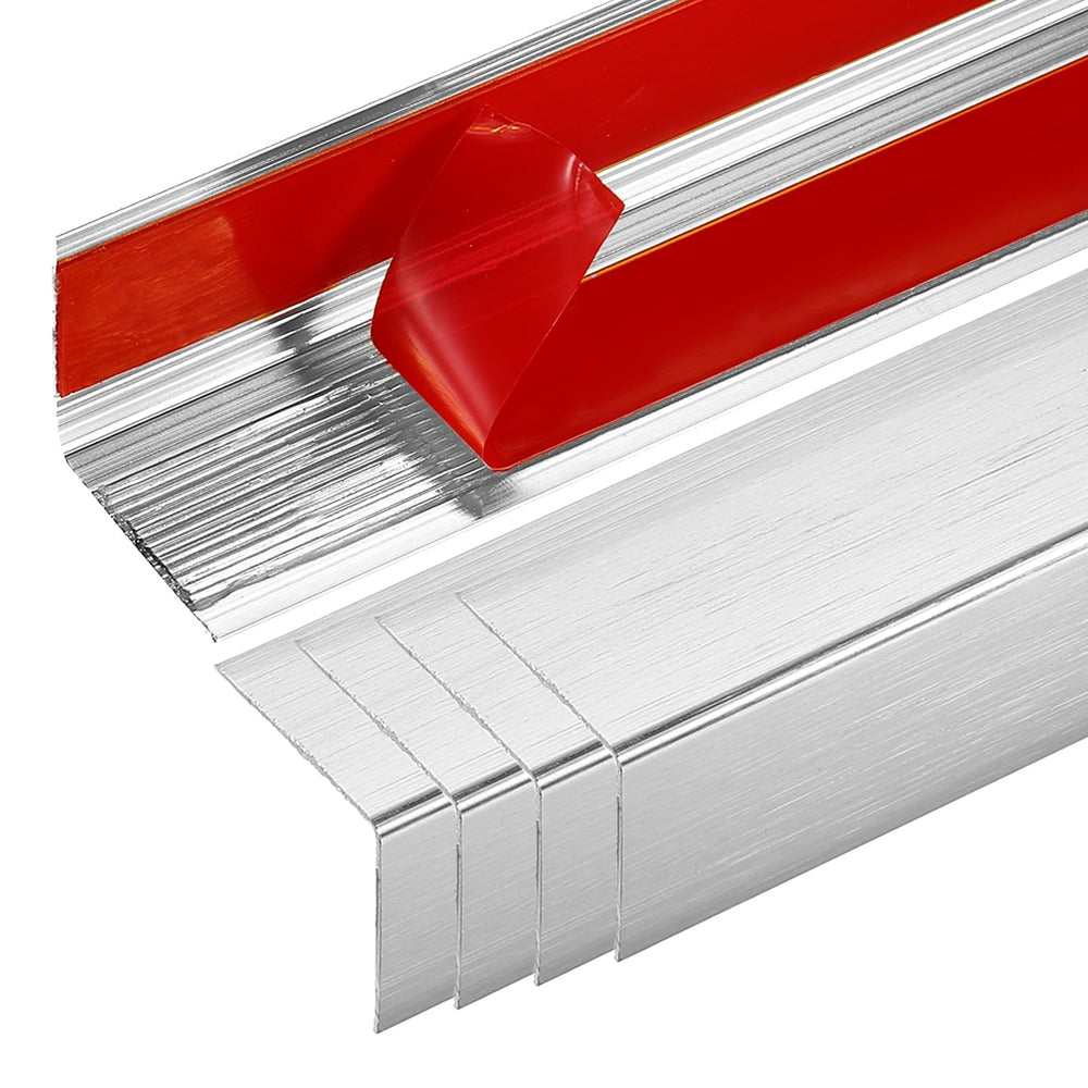 uxcell brushed silver aluminum corner guards protect wall edges with a durable finish