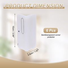 uxcell baseboard corner guard 4inch translucent blends with furniture while guarding baseboard edges.
