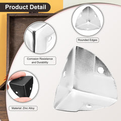 uxcell cabinet corner protector with 3 mounting holes for secure attachment.
