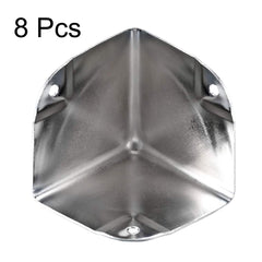 uxcell chrome-plated protector on wooden box prevents edge damage