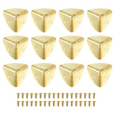 uxcell decorative corner protector on a wooden box adds vintage gold edge protection