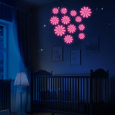 uxcell glow-in-the-dark sunflowers ceiling sticker glows softly for kids' rooms