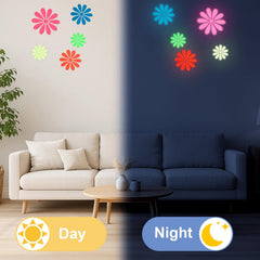 uxcell glow-in-the-dark sunflowers ceiling sticker 5cm pink ambience for bedrooms