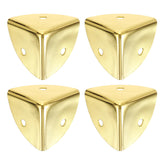 uxcell gold corner protector 25mm, durable metal edge guard for wooden boxes