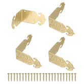 uxcell l-shaped vintage brass corner protector 4pack guards cabinet edges from chips