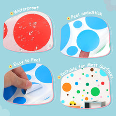 uxcell self-adhesive dot stickers yellow wall application no glue needed for quick decorating.