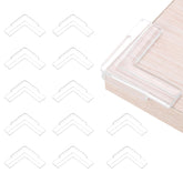 uxcell star-shaped corner protectors on a table edge for child safety