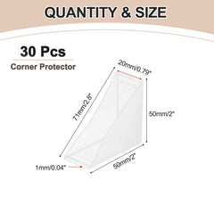 uxcell triangle glass corner protector 50mm right-angle guards cushion corners during transport