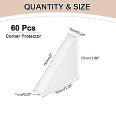 uxcell triangle corner protector side view showing right-angle design for durable edge support.