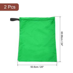 uxcell wet/dry bag 20x24 green compartments show separated spaces for clean and dirty items