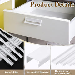 uxcell white PVC edge guard blends with kitchen design while preventing chips.