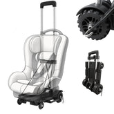 V VOLKGO car-seat dolly with ISOFIX connection for quick, secure airline transfers.