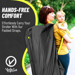 V VOLKGO padded backpack straps for hands-free airport carrying