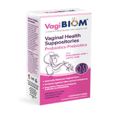 VagiBiom packaging overview highlights a paraben-free formula for balanced vaginal care