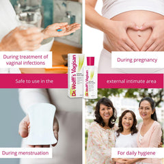 Vagisan Intimate Wash Lotion daily-use setup demonstrates a comfortable cleansing routine.