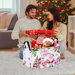 VAIVUSTO Christmas Basket handles enable easy carrying and mobility.