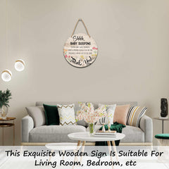 Valucise rustic wooden sign with rope hanging suitable for porch.