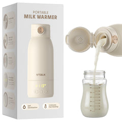 ValueTalks portable bottle warmer in travel setup for quick heating.