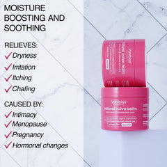 Vanibiss balm hydrates vulvar skin for lasting comfort.
