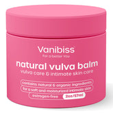 Vanibiss natural vulva balm jar close-up showing creamy hydration for sensitive skin