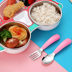 VANRA mirror-polished toddler utensils add kid-friendly style to meals.
