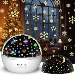 VANSHINIEER Christmas projector snowflake display for cozy room decor