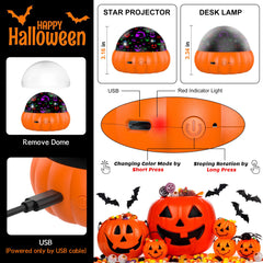 VANSHINIEER USB-C powered projector keeps Halloween fun on the go.
