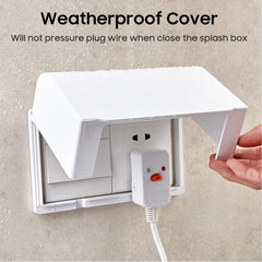 VANZACK outlet cover shows easy-install for fast baby-proofing of outlets.