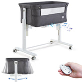 VaVaSoo rocking bassinet electric crib frame, sturdy and secure for sleep.
