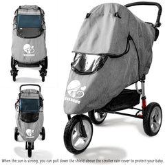 Vaxaape Stroller Rain Cover see-through window for easy monitoring.