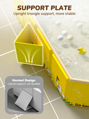 VBABY bath tub with two drain holes for quick water release