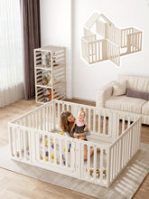 VBABY playpen two-door design offers easy access for caregivers