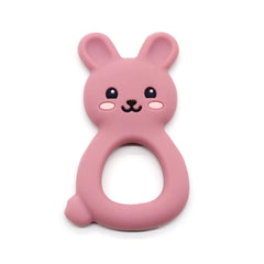 Vbglmya Baby Bunny Teether with textured ears offers varied surfaces for soothing sensory exploration during teething.