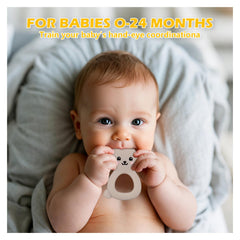 Vbglmya teether easy-grip center opening for tiny hands