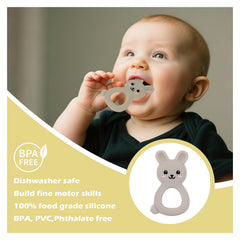 Vbglmya teether can be chilled for a cooling chew