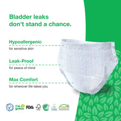 Veeda anti-leak cuffs enable easy removal while maintaining protection.
