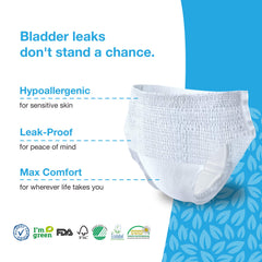 Close-up of Veeda bio-core absorbent for quick fluid lock and odor control