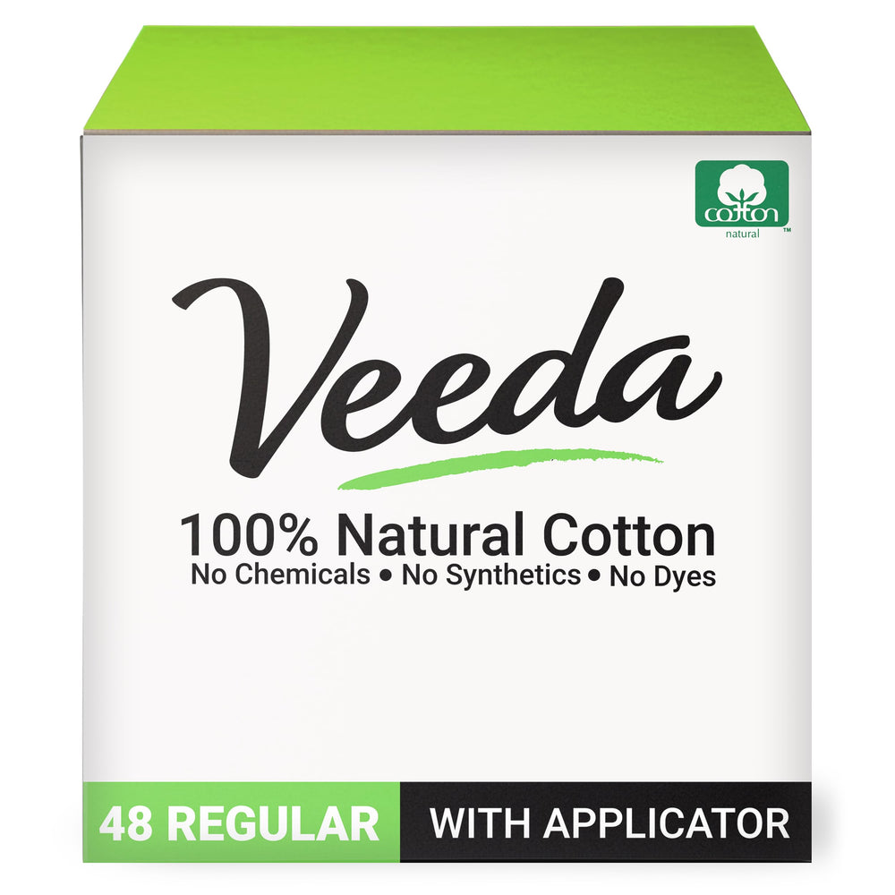 Veeda tampons regular absorbency in a compact pack for everyday comfort