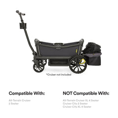 Veer All-Terrain Cruiser two-seater basket folding demonstrates compact storage.