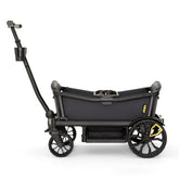 Veer Cruiser XL demonstrates all-terrain durability on rugged terrain for family adventures.