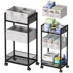 VEESUN 2In1 diaper cart top layer detachable for easy transport and quick access.